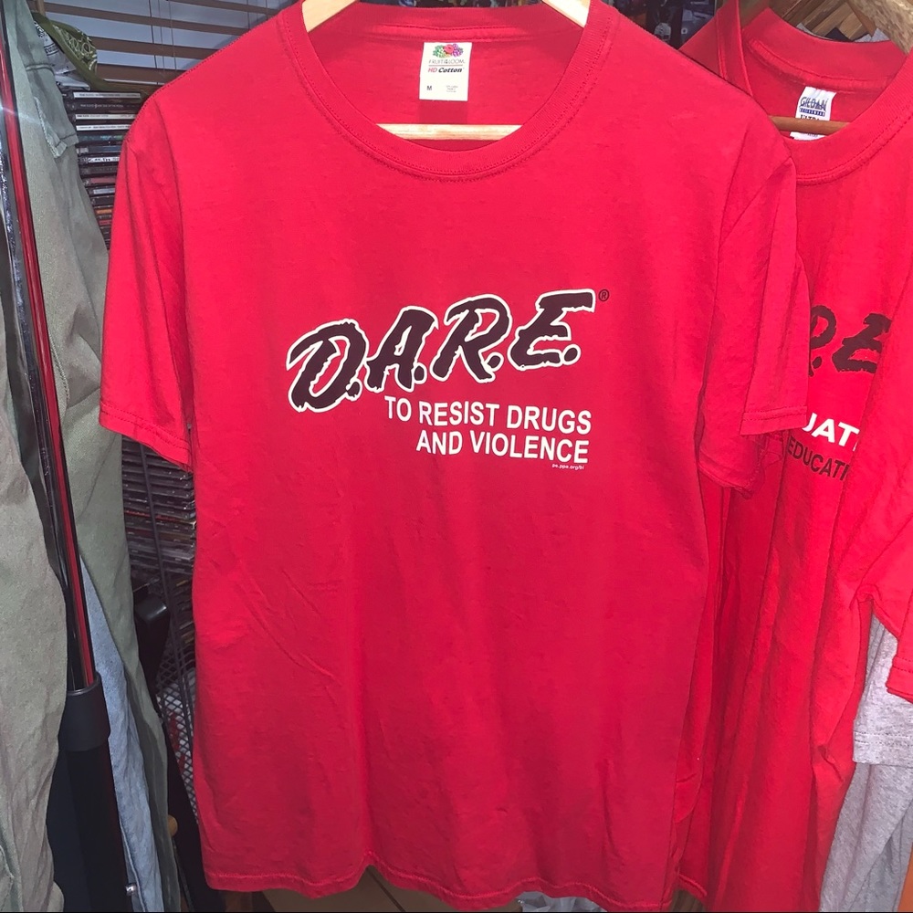 Simple red DARE t shirt